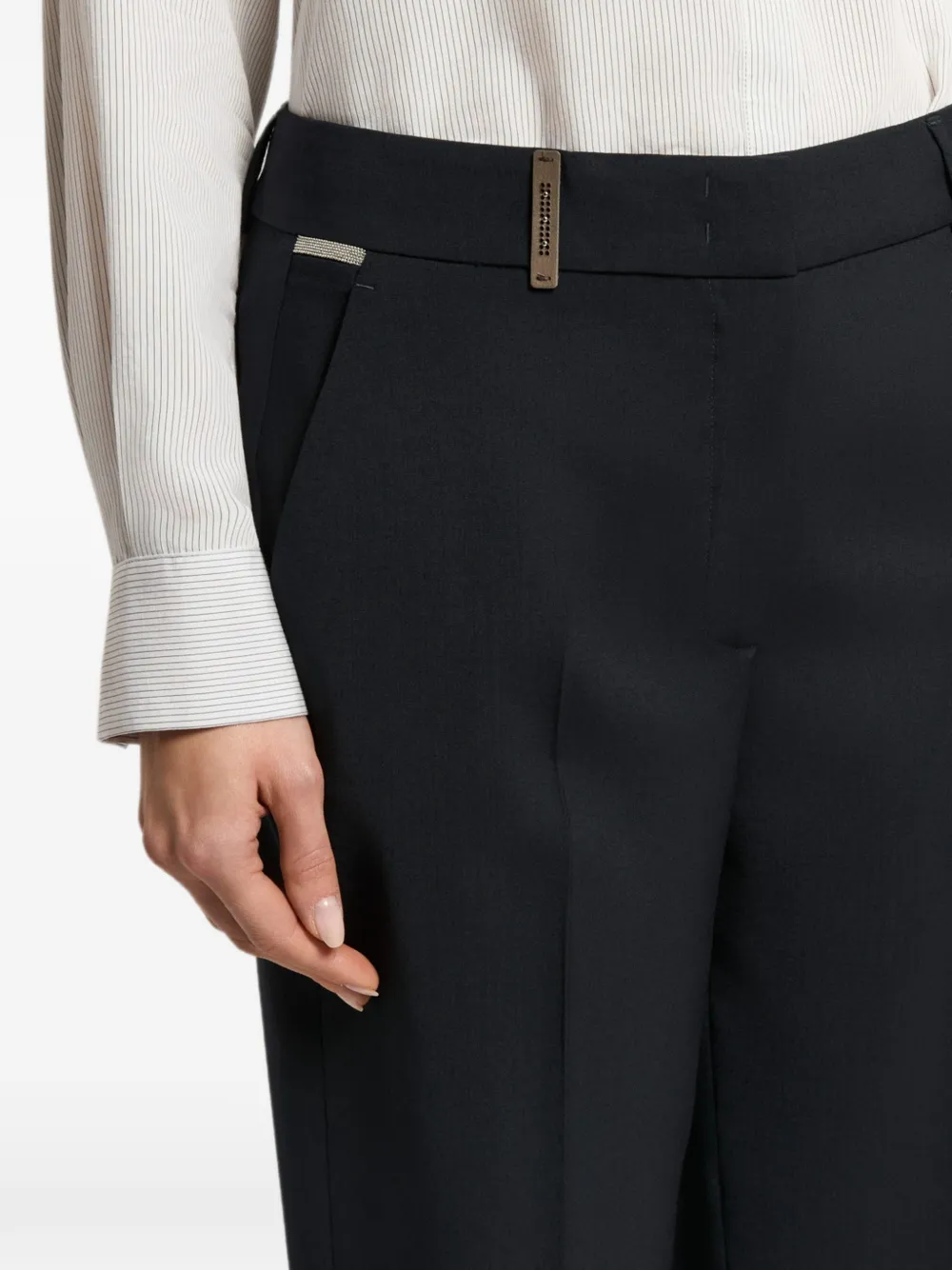 Peserico Pantalon met omgeslagen pijpen Blauw