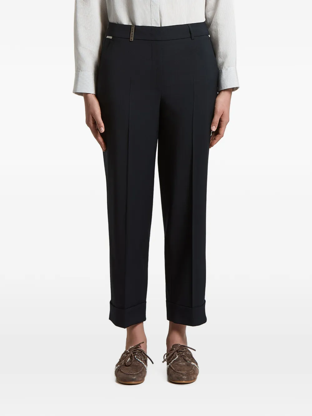 Peserico turn-up tailored trousers