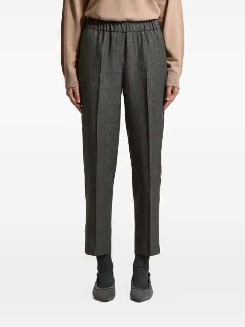 Peserico check-pattern elasticated-waist trousers