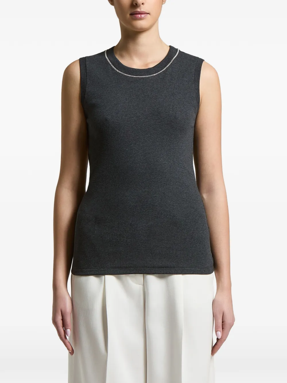 Peserico embellished sleeveless top