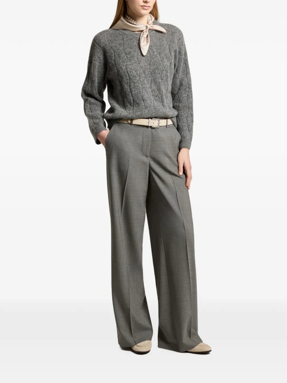 Peserico Geplooide broek Grijs