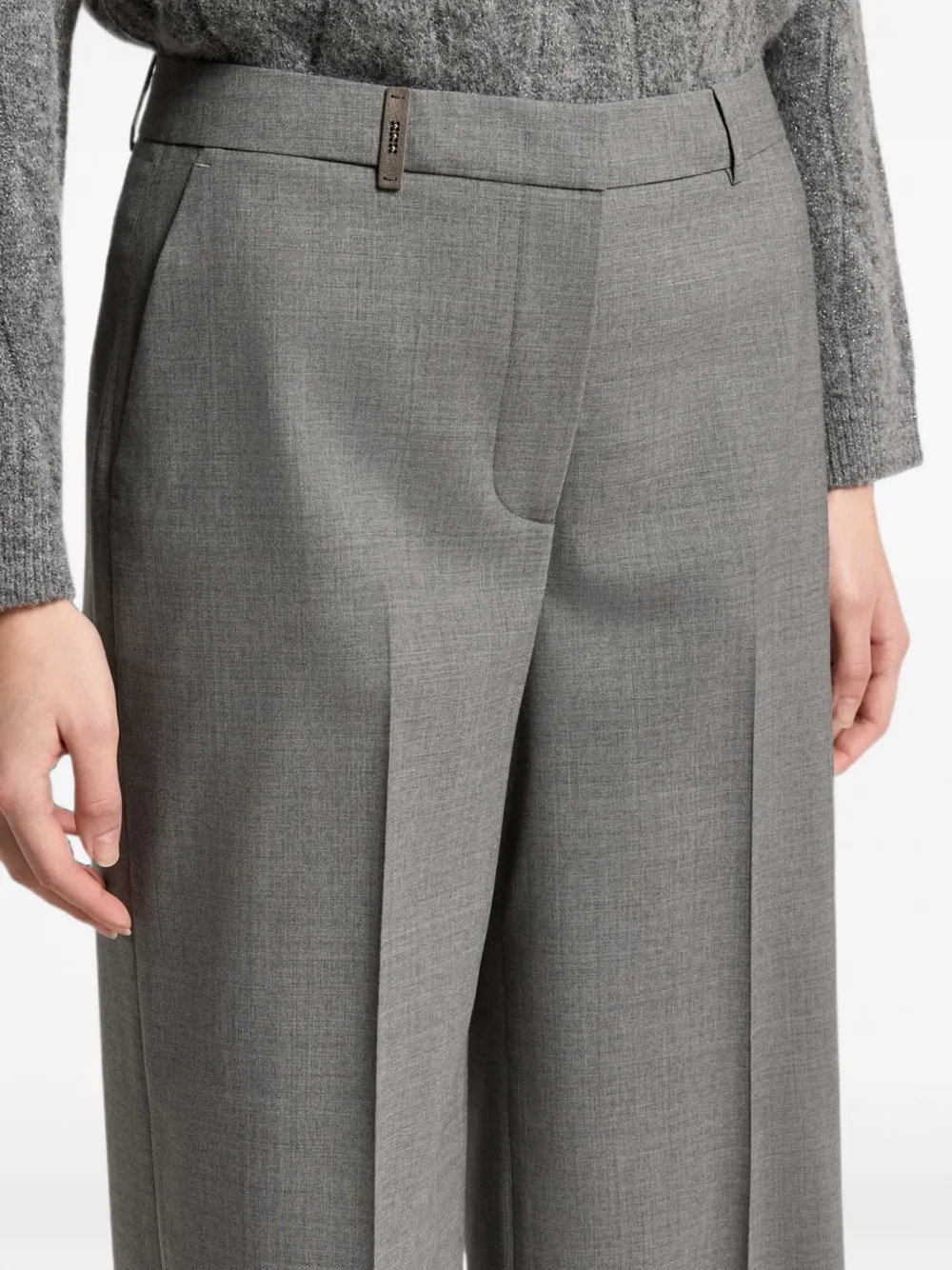 Peserico Geplooide broek Grijs