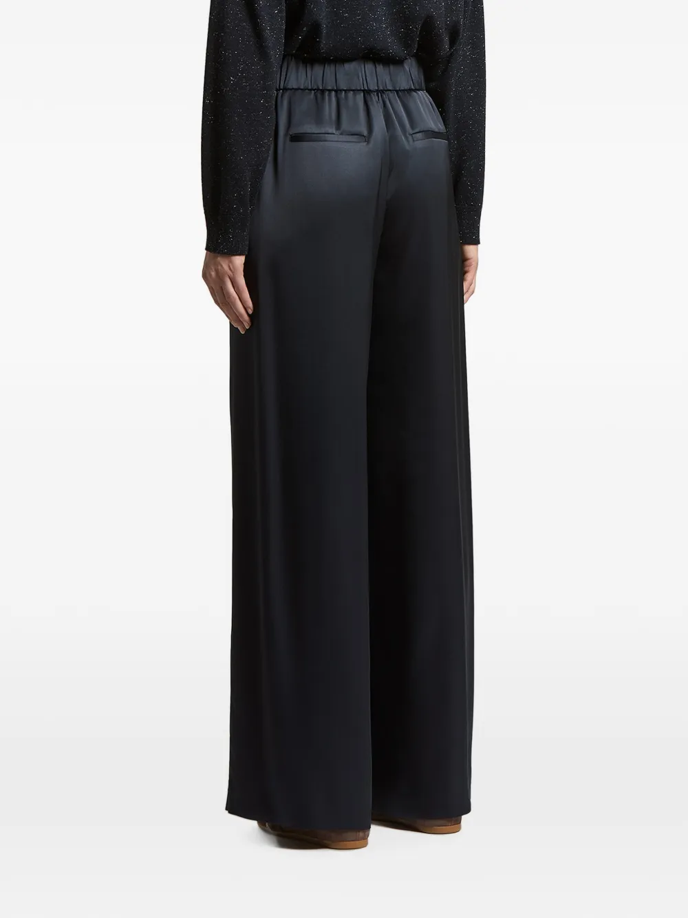Peserico Broek met satijnen afwerking Blauw