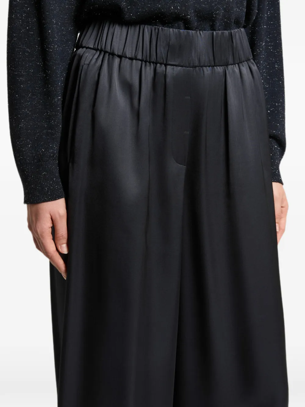Peserico Broek met satijnen afwerking Blauw