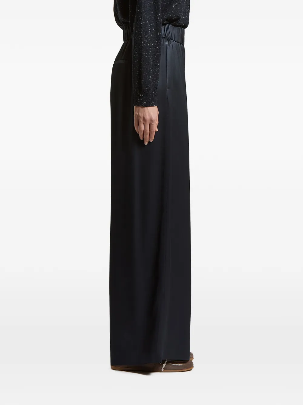 Peserico Broek met satijnen afwerking Blauw