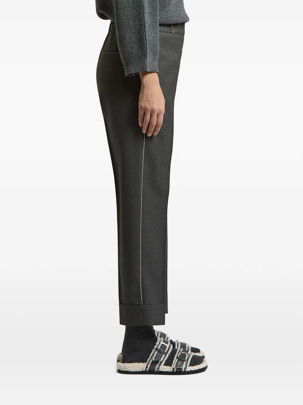 Peserico Geplooide broek Grijs