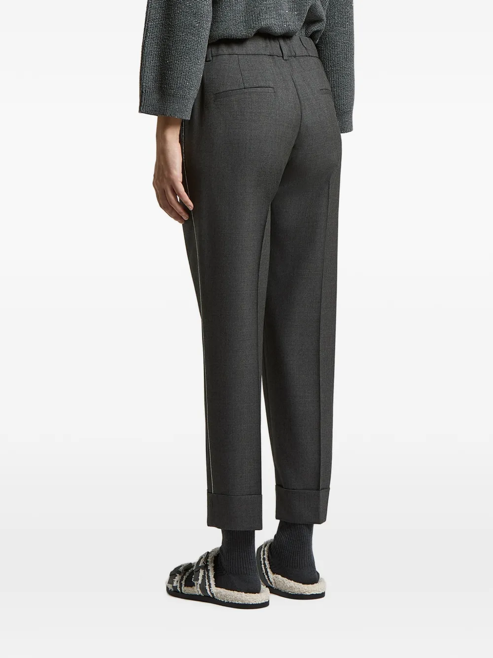 Peserico Geplooide broek Grijs