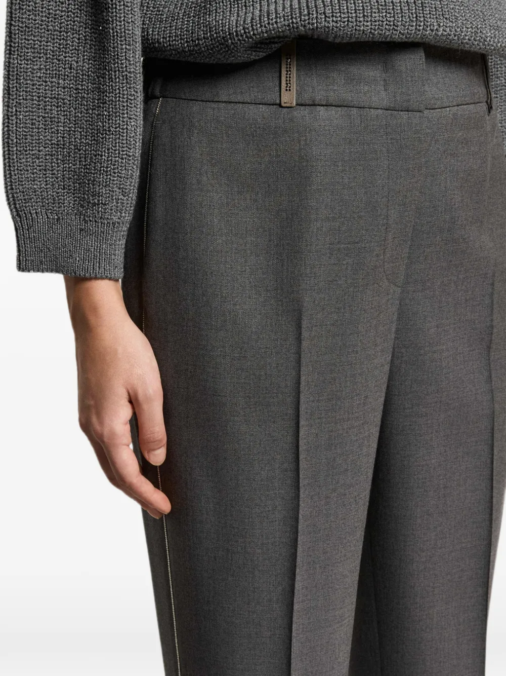 Peserico Geplooide broek Grijs