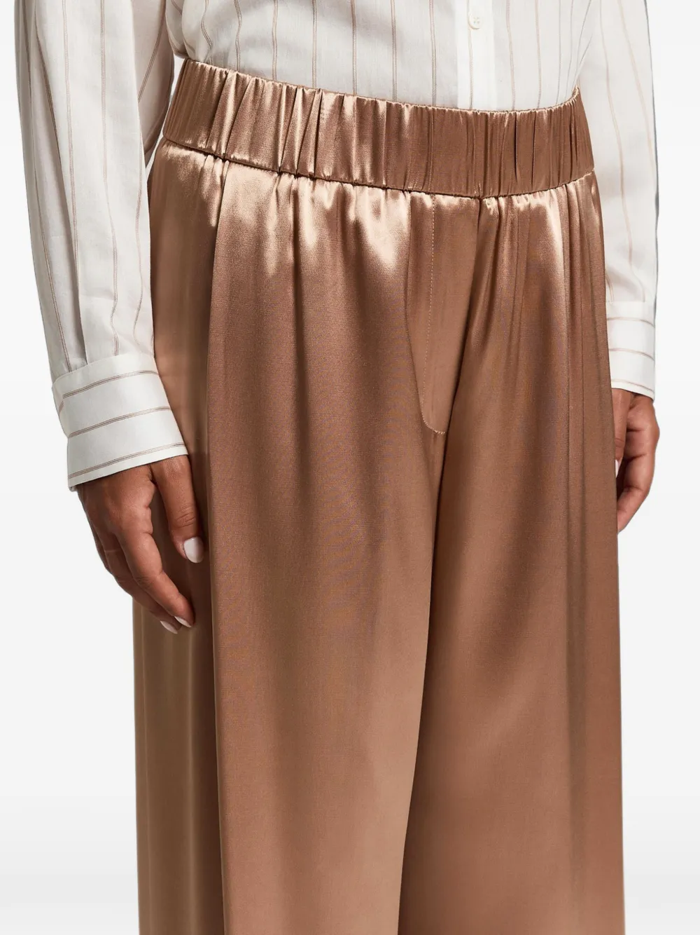 Peserico Broek met wijde pijpen Bruin