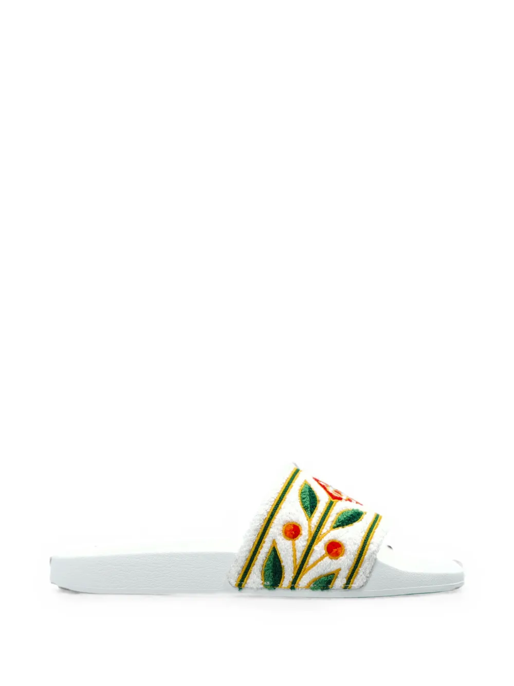 Casablanca embroidered logo-patch sandals