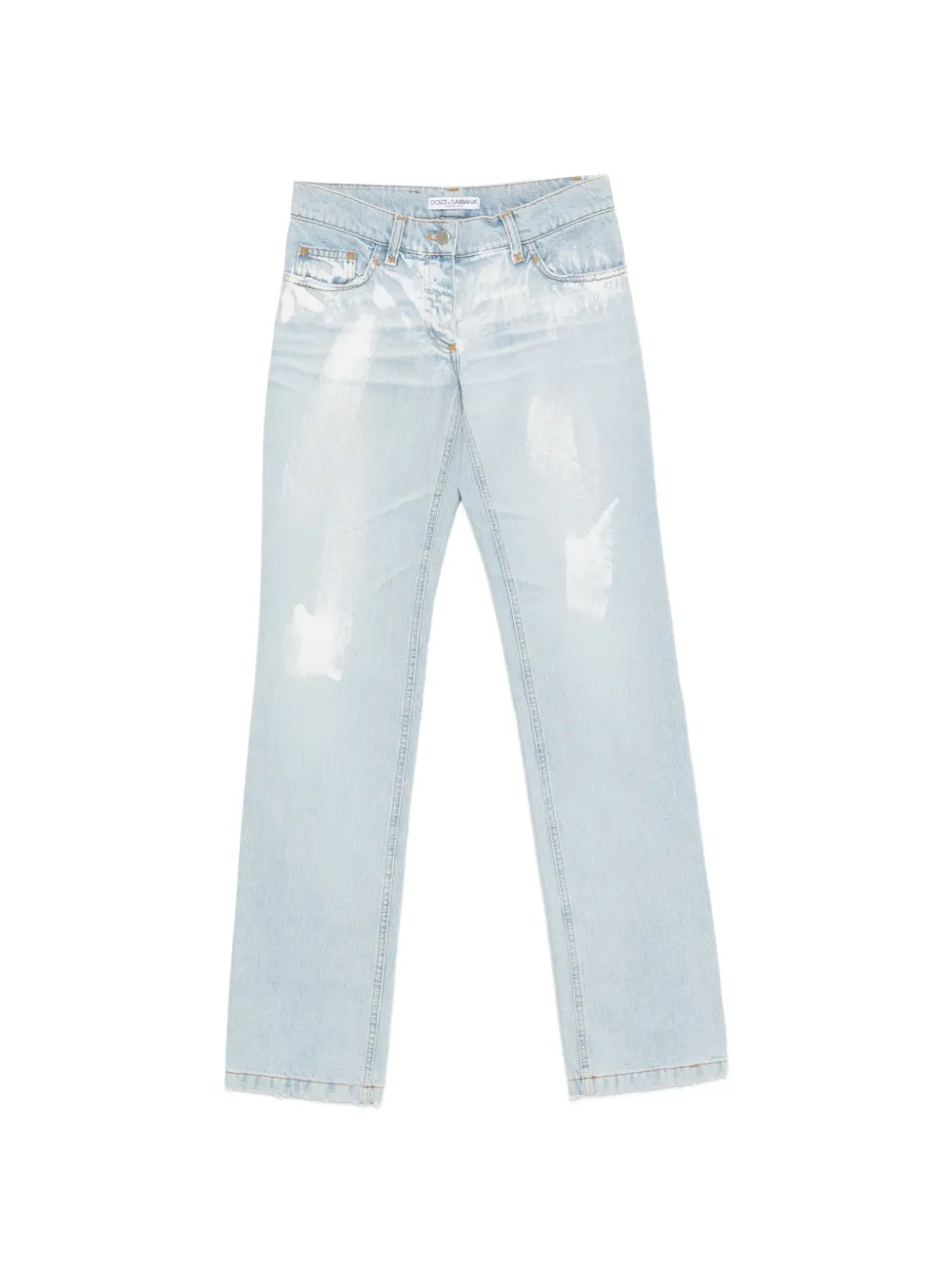 Dolce & Gabbana Pre-Owned 2000s bleached-effect jeans - Blu