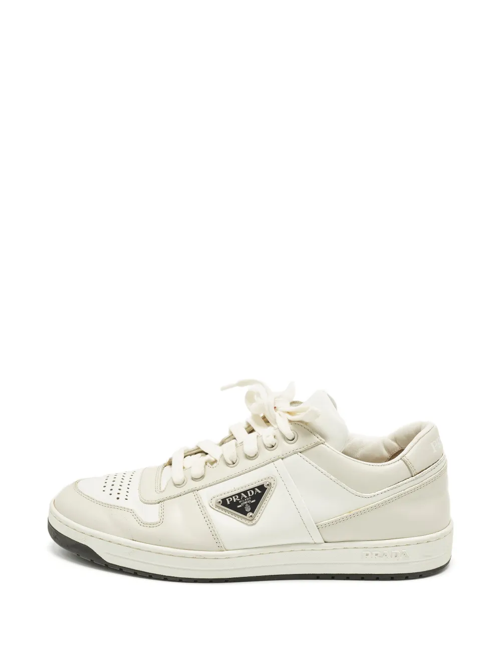 Prada Pre-Owned Downtown lace-up sneakers - Bianco