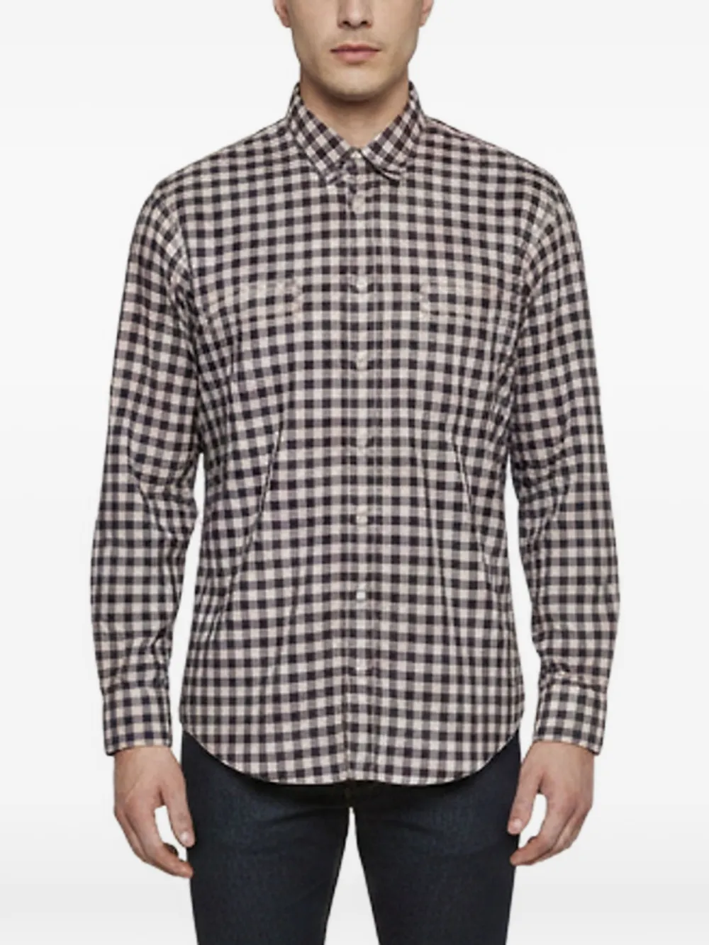 BOSS checked-pattern shirt | bleu | Image 1