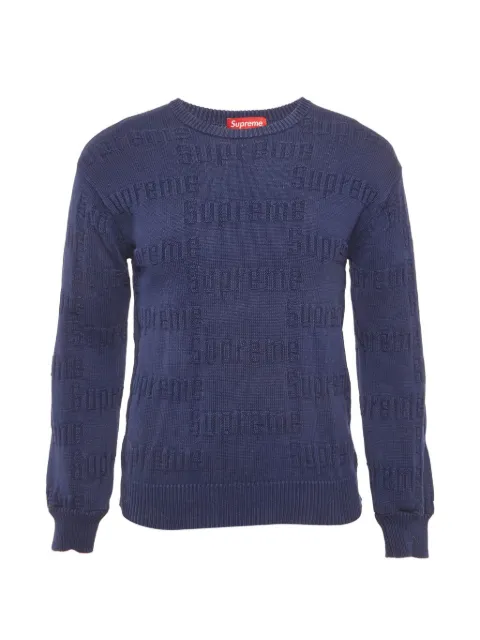 Supreme logo-pattern sweater