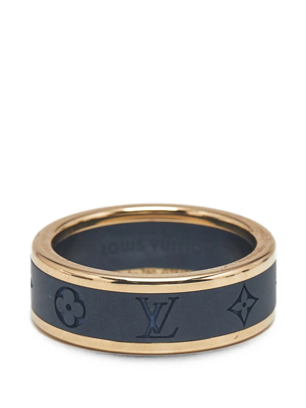 Pre-owned Louis Vuitton Les Gaston Vuitton Monogram Ring In Gold