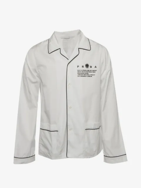 Prada Pre-Owned chemise de pyjama imprimée en coton