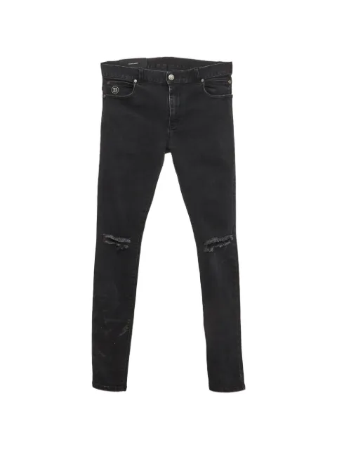 Balmain Pre-Owned distressed-effect ultra-skinny jeans