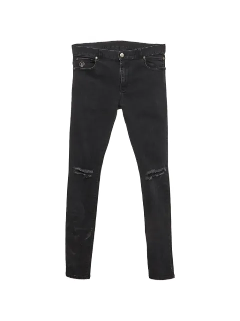 Balmain Pre-Owned distressed-effect ultra-skinny jeans