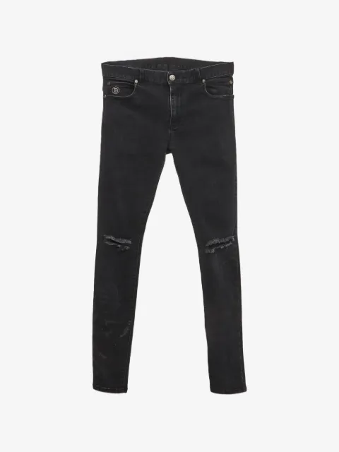 Balmain Pre-Owned Jeans skinny con effetto vissuto