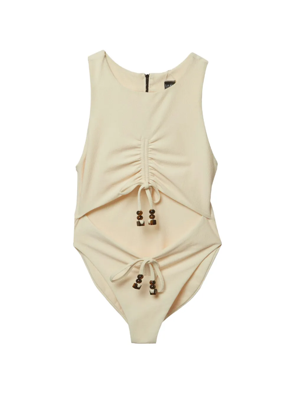 424 cut-out crepe swimsuit - Toni neutri