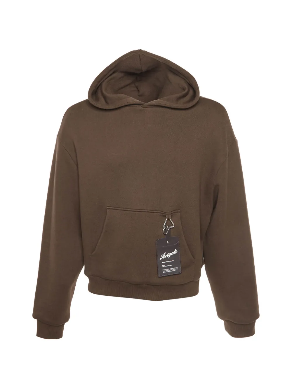 Pre-owned Axel Arigato Title Tag-detail Hoodie In Brown