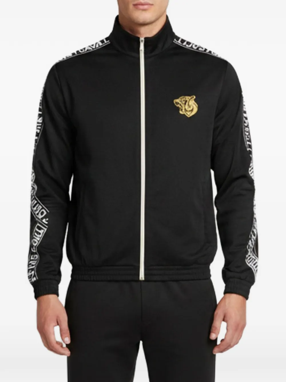 Just Cavalli Vintage sweat zippé à écusson tigre - Noir