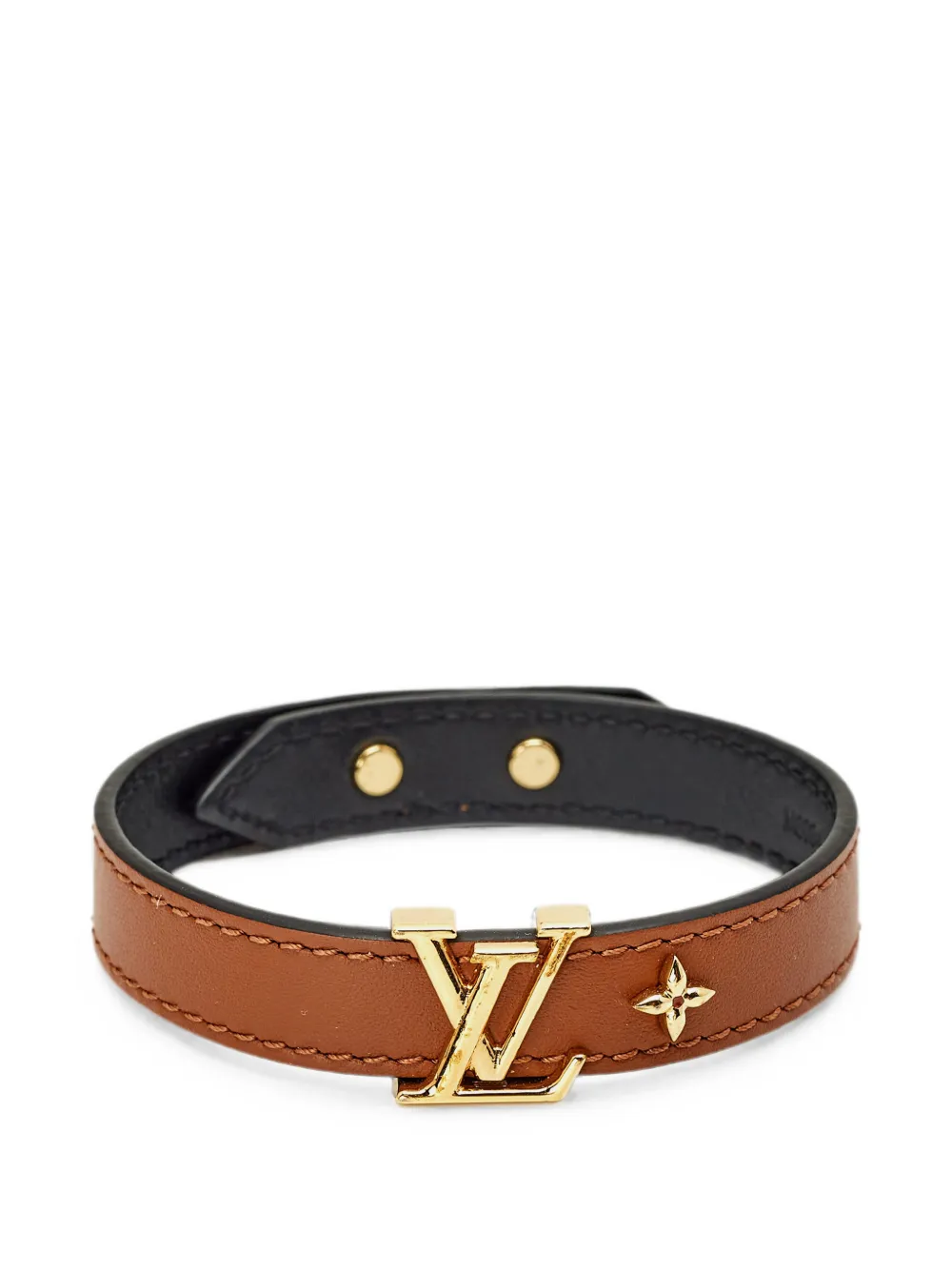 Louis Vuitton Pre-Owned LV Iconic leather bracelet - Braun