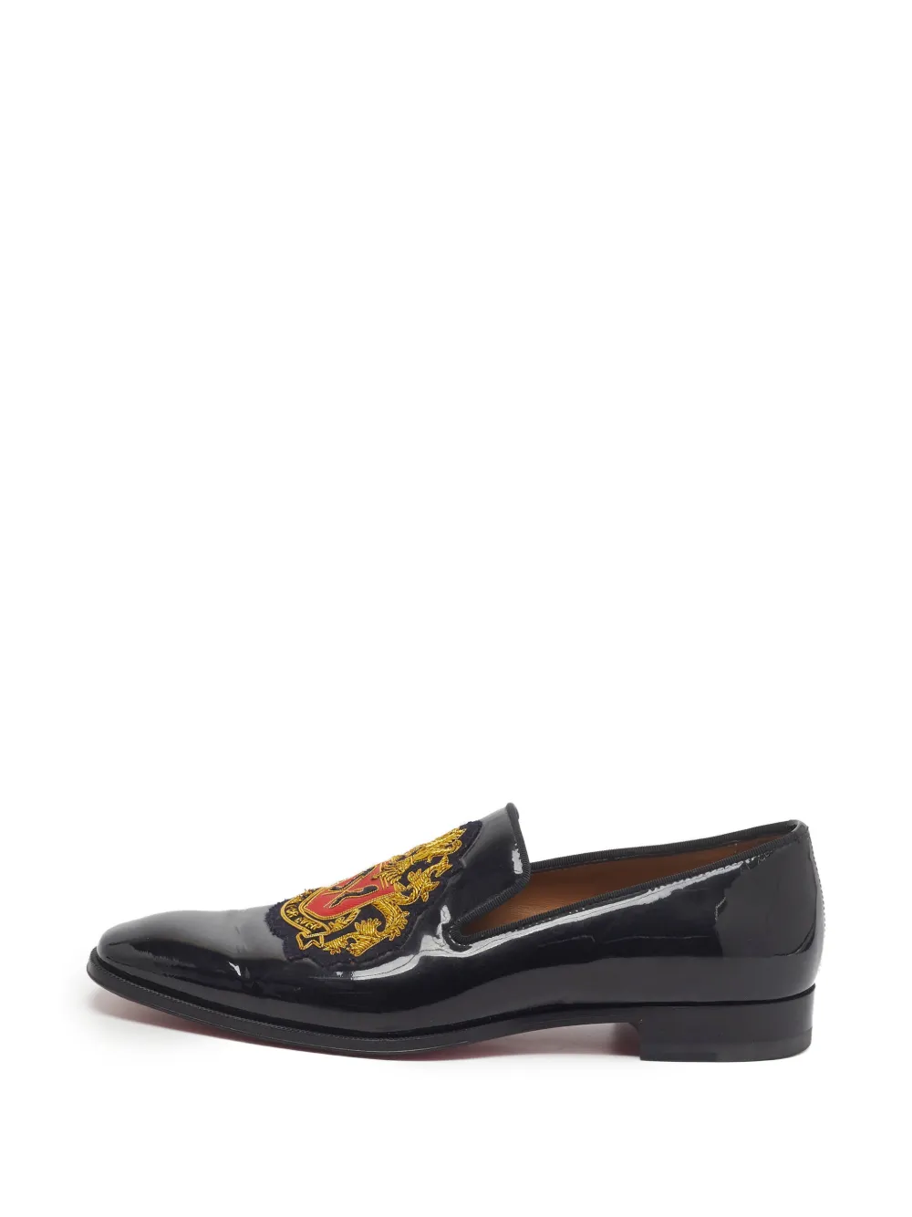 Christian Louboutin Pre-Owned Loubi Forever embroidered loafers - Schwarz