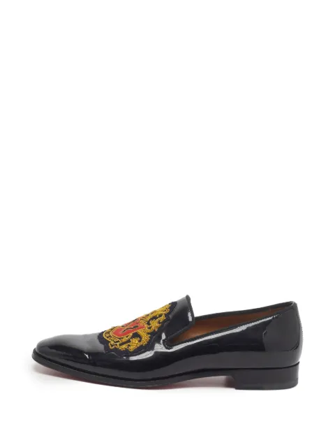 Christian Louboutin Pre-Owned Loubi Forever embroidered loafers