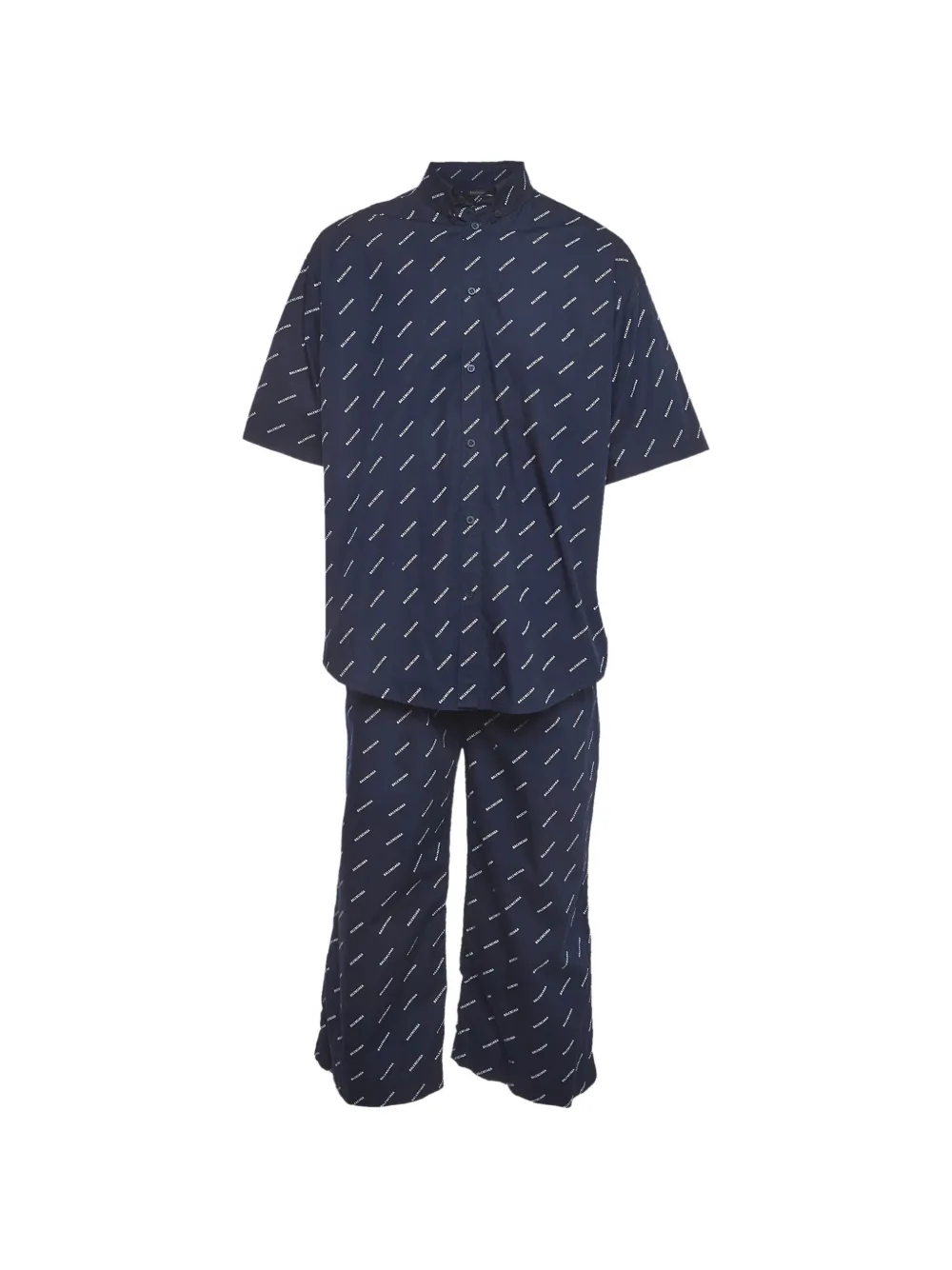 Balenciaga Pre-Owned logo-print pajama set - Blu