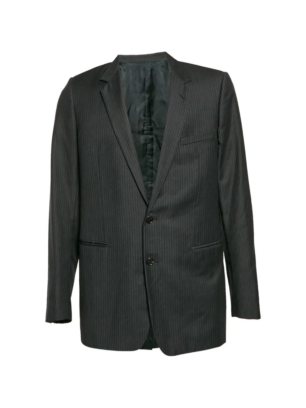 Christian Dior Pre-Owned striped-pattern single-breasted blazer - Grigio