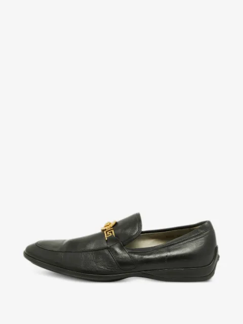 Versace Pre-Owned Medusa-buckle leather loafers