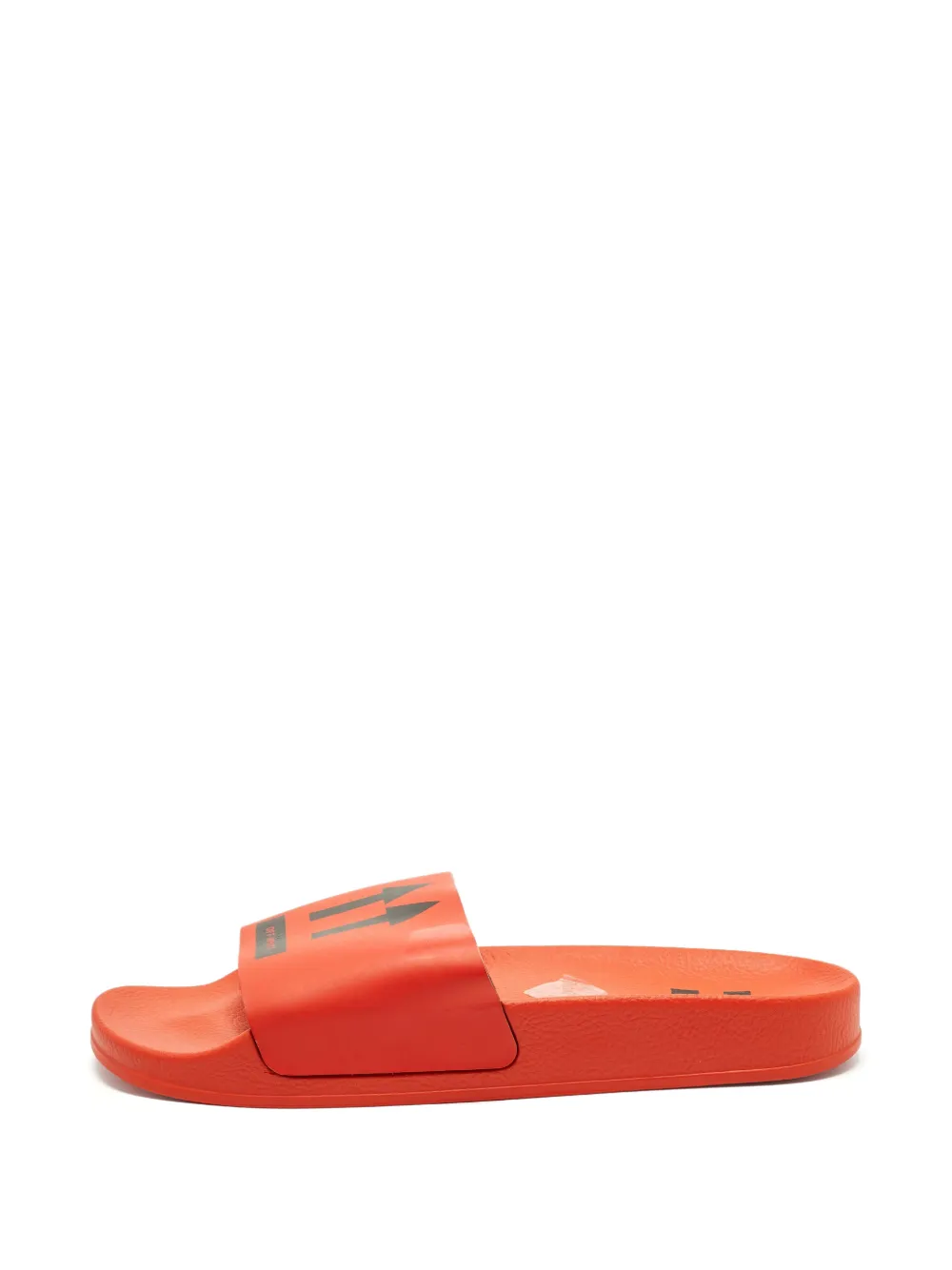 Pre-owned Off-white Double Arrow Rubber Pool Slides In Red