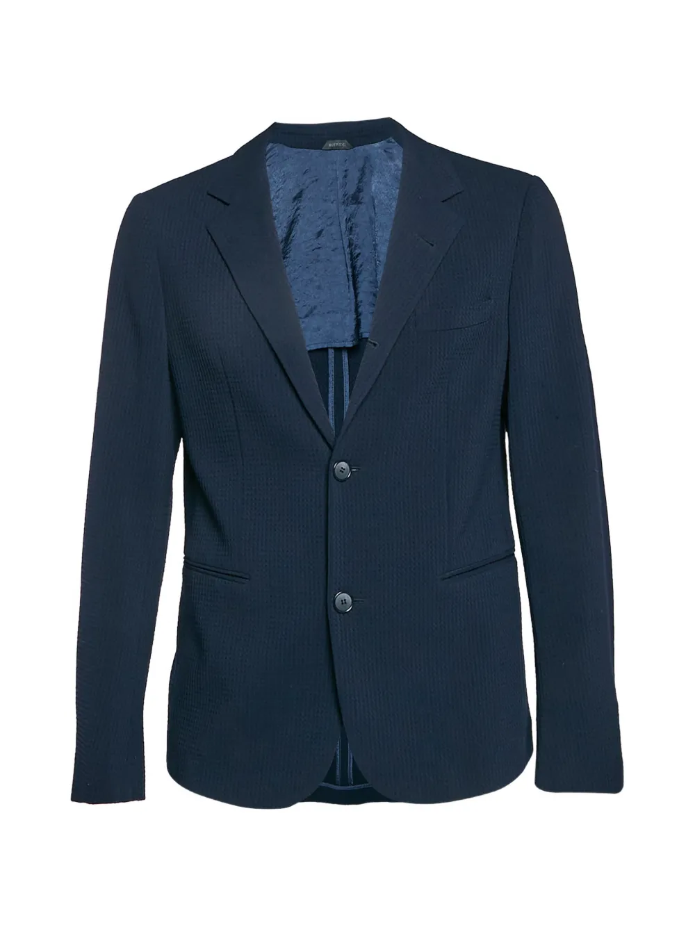 Giorgio Armani Pre-Owned waffle-pattern single-breasted blazer - Blu