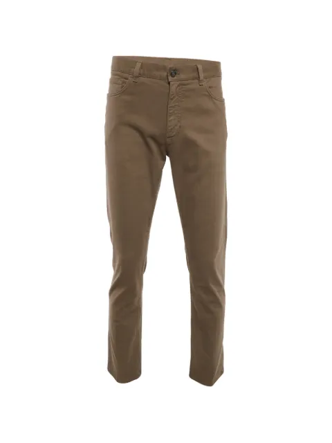 Zegna slim-fit  drill trousers