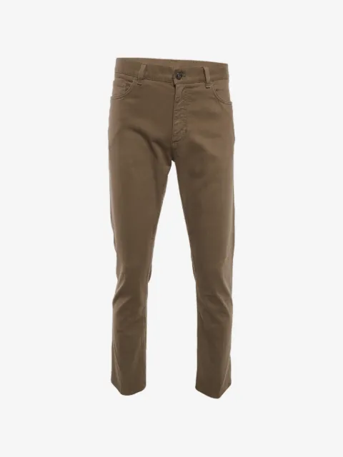 Zegna slim-fit  drill trousers