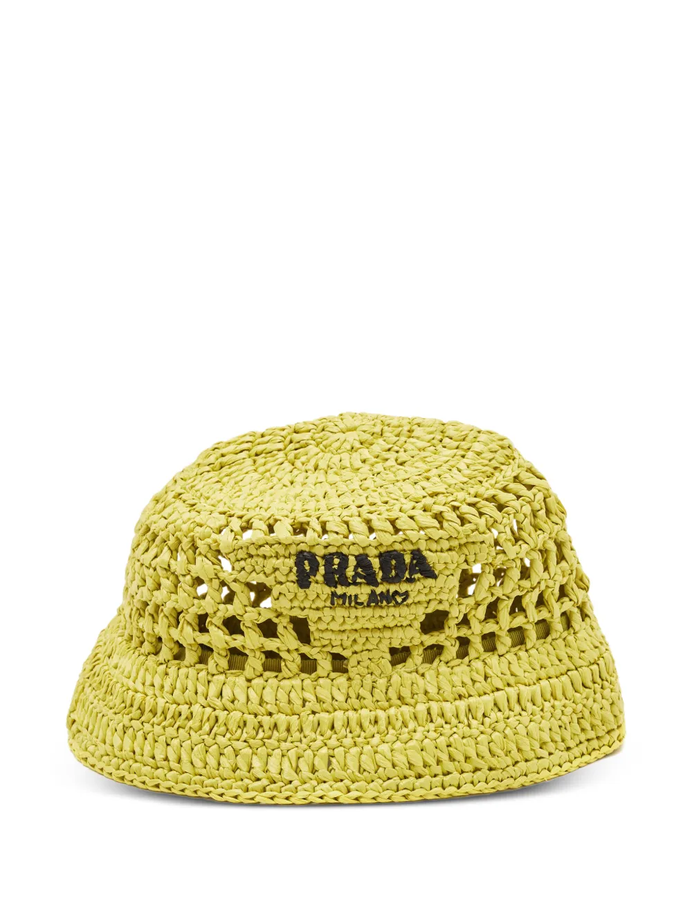 Prada Pre-Owned logo crochet bucket hat - Giallo