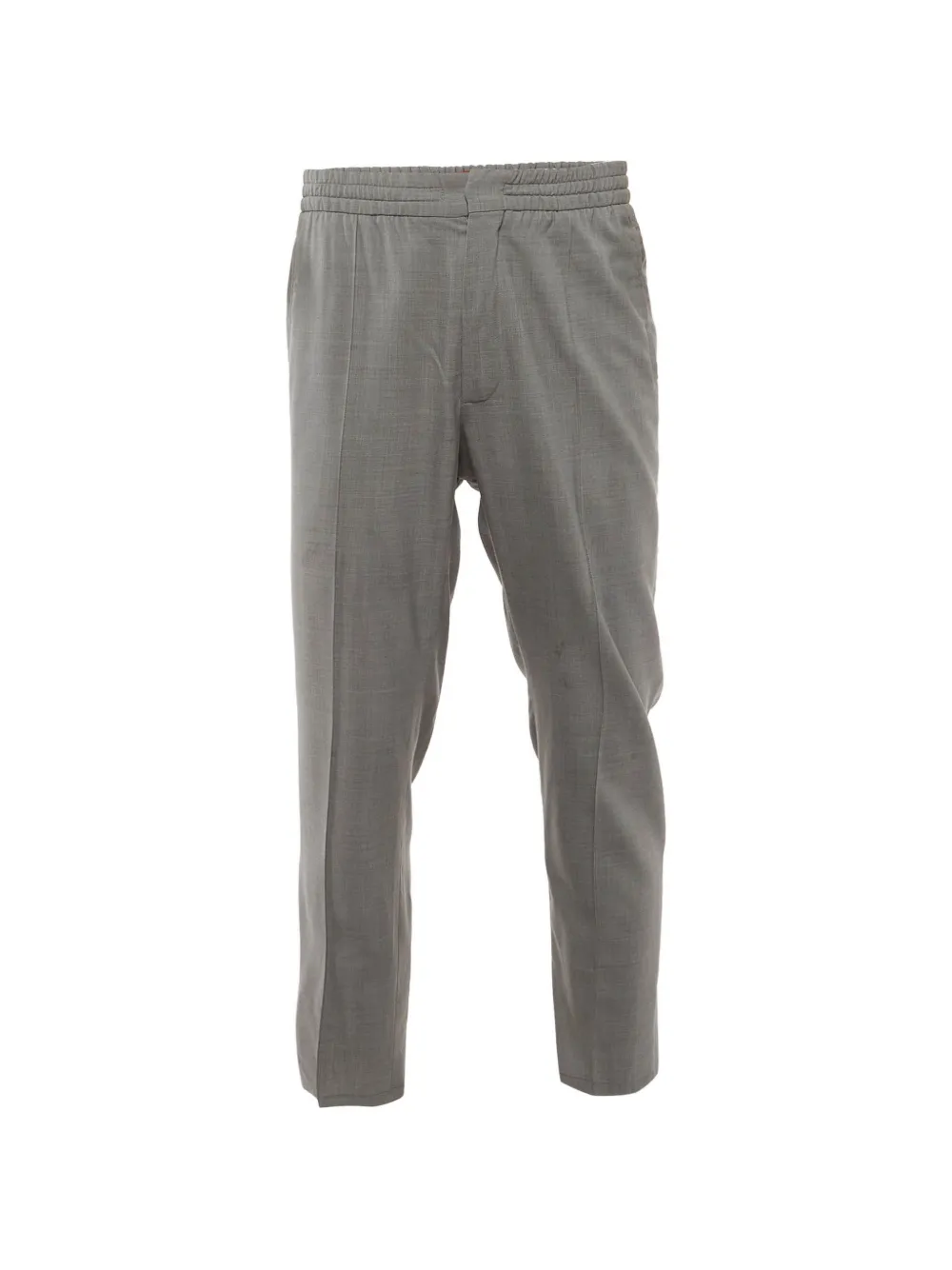 Pre-owned Zegna Wool Trousers In Gray