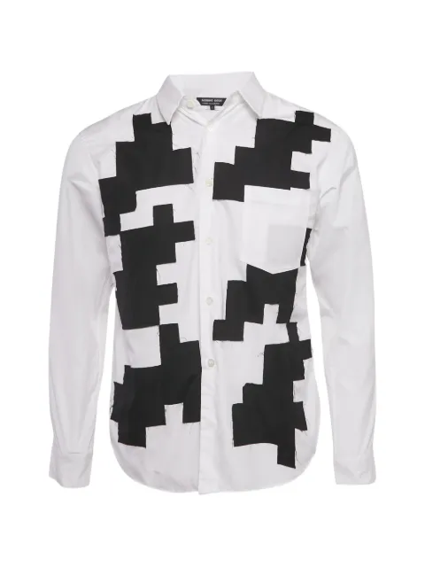 Comme Des Garçons Pre-Owned patchwork cotton shirt