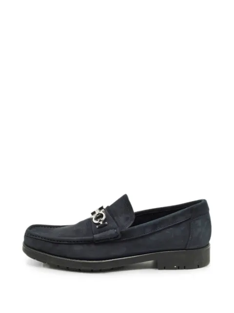 Ferragamo Pre-Owned Gancini nubuck leather loafers 
