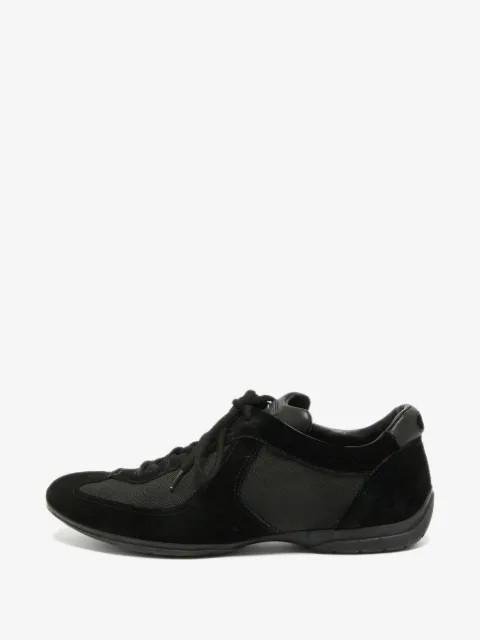 Santoni suede low-top sneakers
