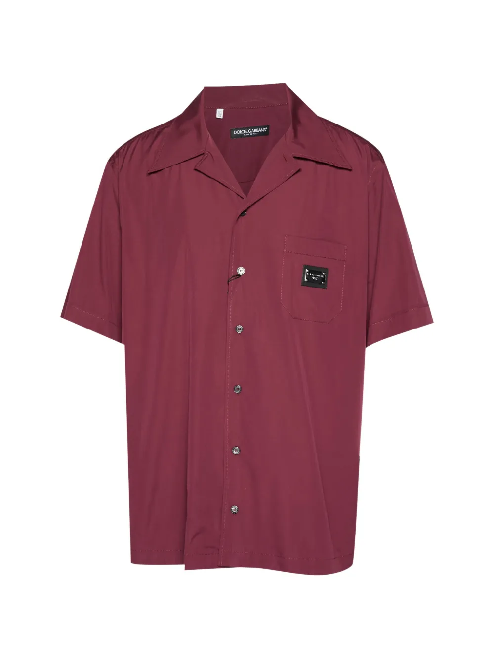Dolce & Gabbana Pre-Owned logo-plaque bowling shirt - Rosso