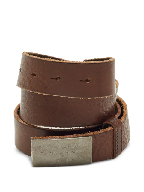 Dolce & Gabbana Pre-Owned DG Logo plaque belt