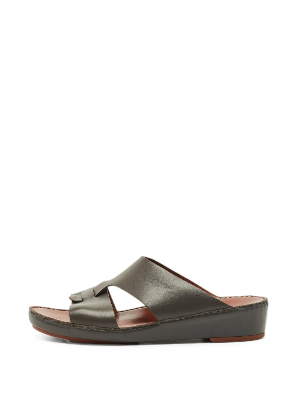 Loro Piana Pre-Owned New Buckle slide sandals - Marrone