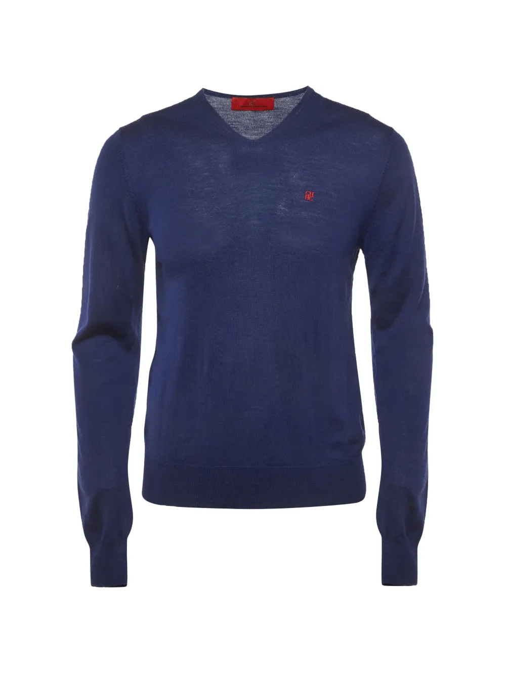 Carolina Herrera Vintage logo-embroidered sweater - Blue
