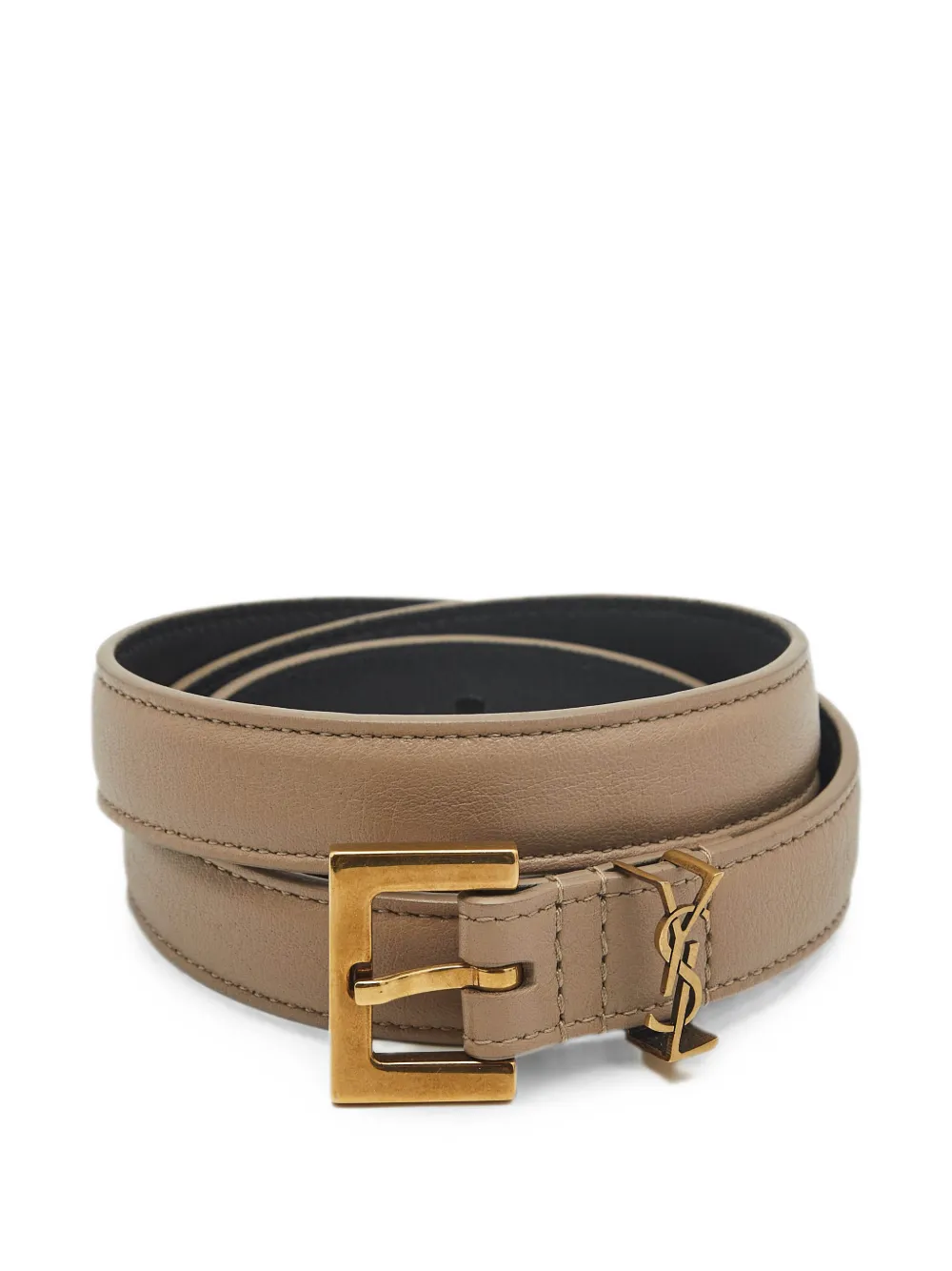 Saint Laurent Pre-Owned Cassandre slim belt - Toni neutri