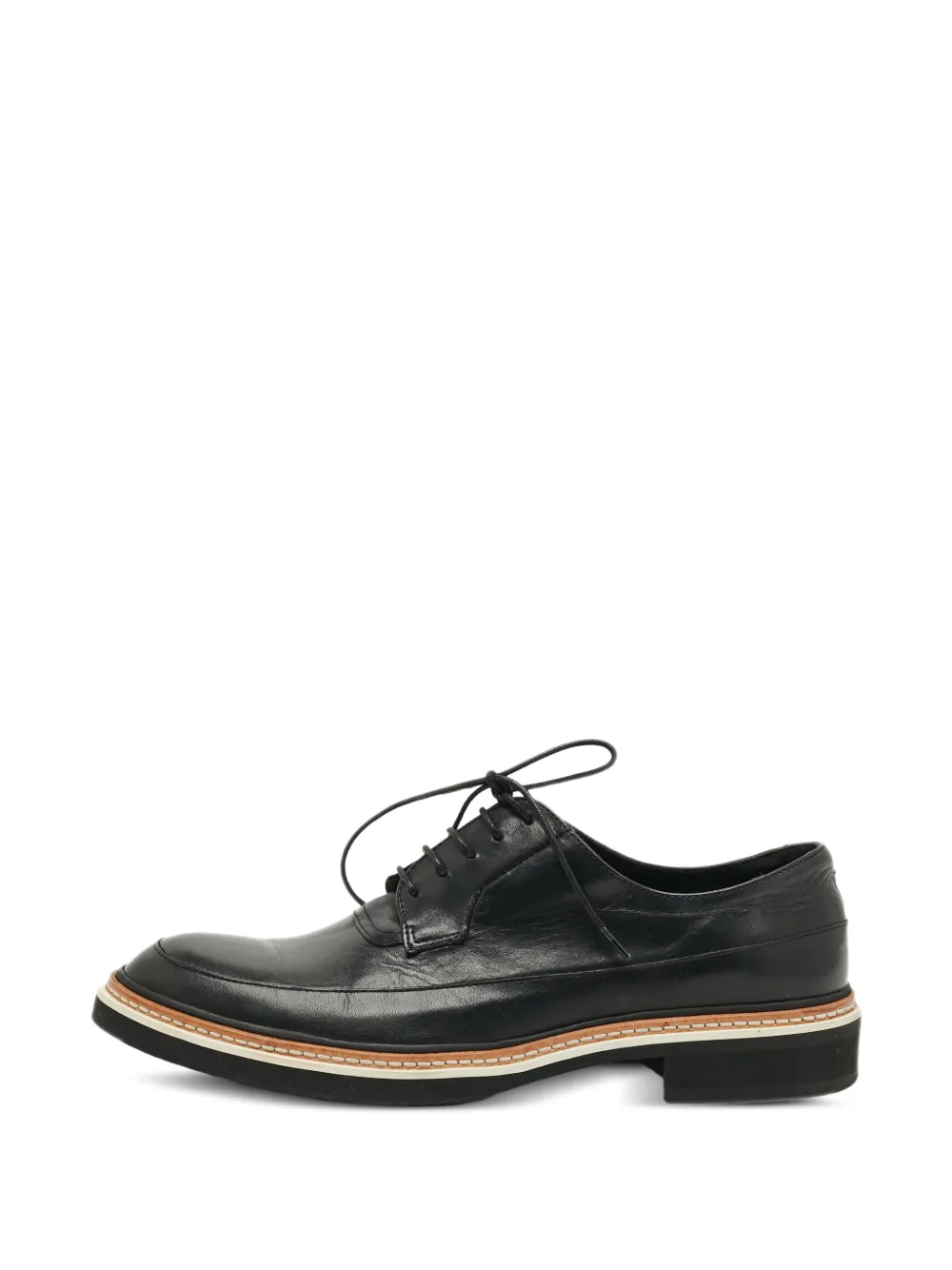 Pre-owned Alexander Mcqueen Leather Oxford Shoes In Black