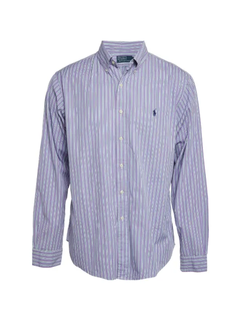 Polo Ralph Lauren Vintage logo-embroidered striped button-down cotton shirt