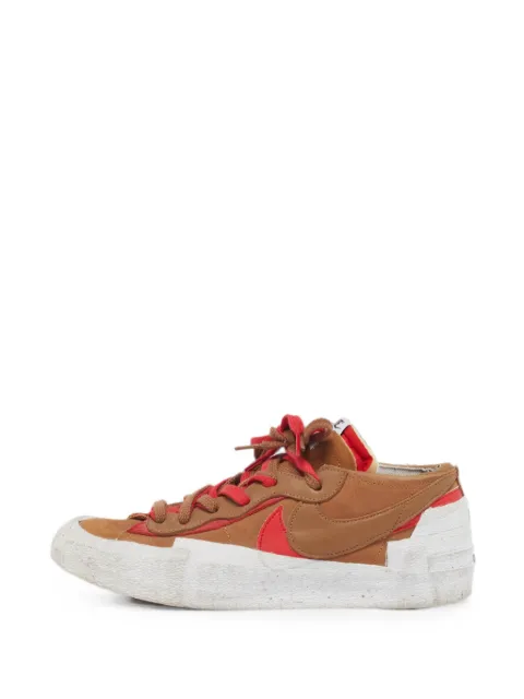 Nike x Sacai Blazer leather and suede lace up sneakers