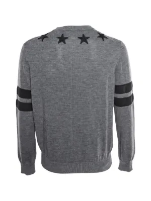 Givenchy Pre-Owned crew-neck star-appliqué Sweater | Grey | FARFETCH